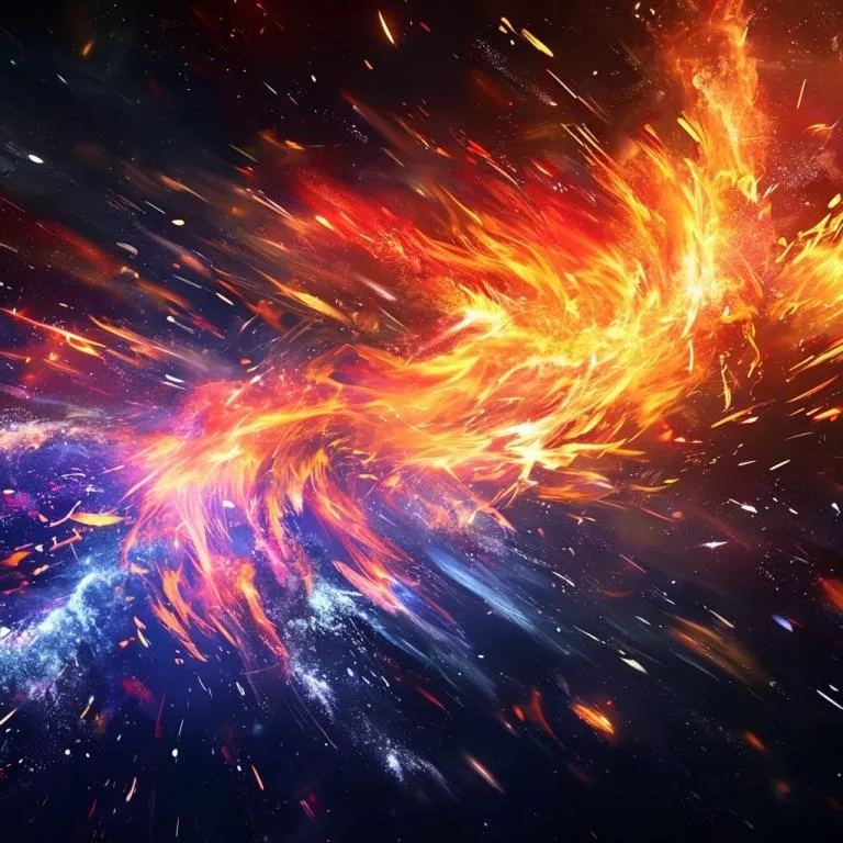 Flame digital art generated by stable diffusion.